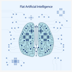 智能新时代大脑研究的矢量图高清图片
