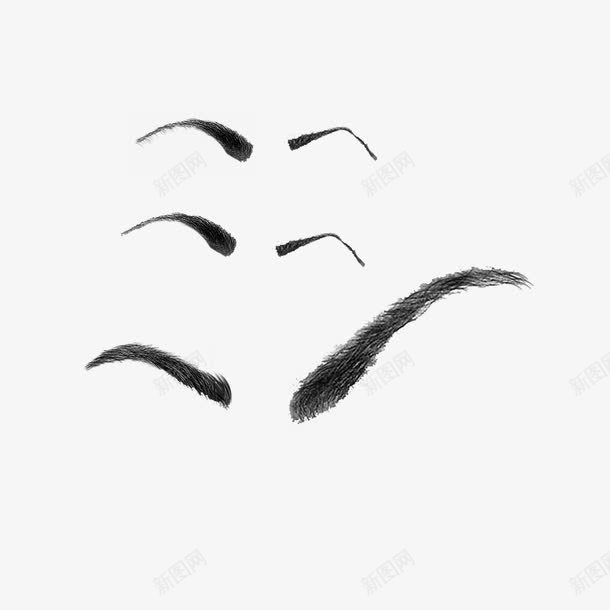 3对不对称女性眉毛png免抠素材_88icon https://88icon.com 3对 不对称 女性 眉毛 眉笔痕迹 素材