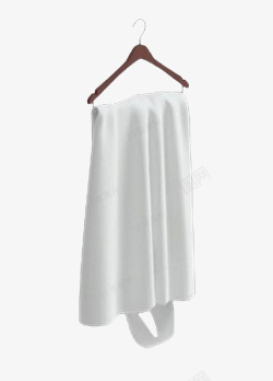 一条挂着的白色裙子素材