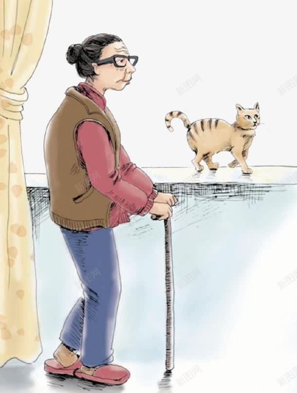 站在窗边眺望老人png免抠素材_88icon https://88icon.com 孤独老人 弱势群体 拄着拐杖老人 窗边眺望老人 老人素材 老人背影