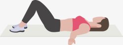 人类进化健身教练平躺腰部训练高清图片