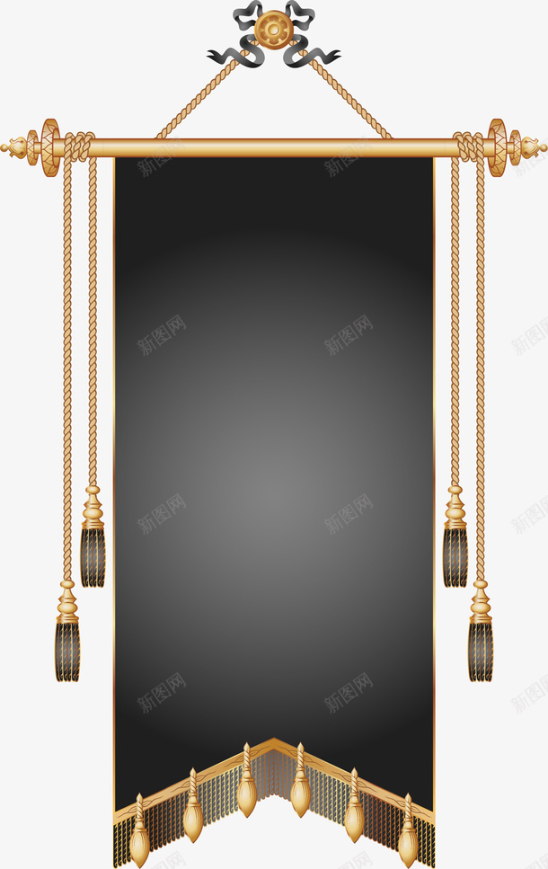 金色大气旗子png免抠素材_88icon https://88icon.com 大气标签 成功 简约锦旗 荣耀 装饰图案 金色旗子