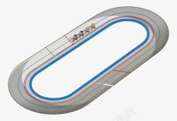个性比赛椭圆形赛车道高清图片