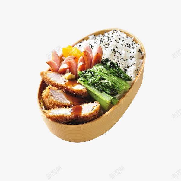 鸡排火腿肠便当png免抠素材_88icon https://88icon.com 产品实物 健康餐 营养