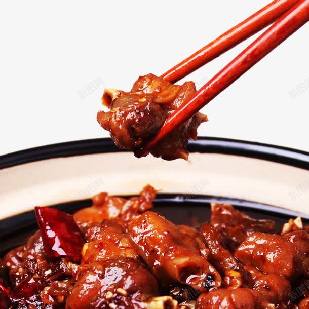 酱油麻辣猪脚煲png免抠素材_88icon https://88icon.com 卤味 卤菜 猪脚 辣椒
