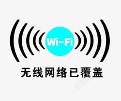 无线网络wife覆盖提示标志素材