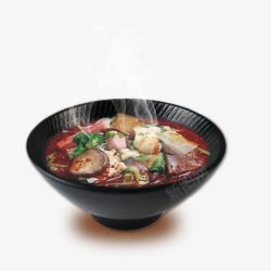 红蘑菇红汤火锅冒菜蘑菇蔬菜高清图片