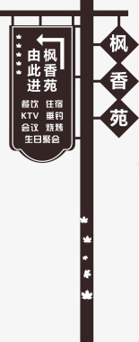 路口标识导向牌路口指示牌图标图标