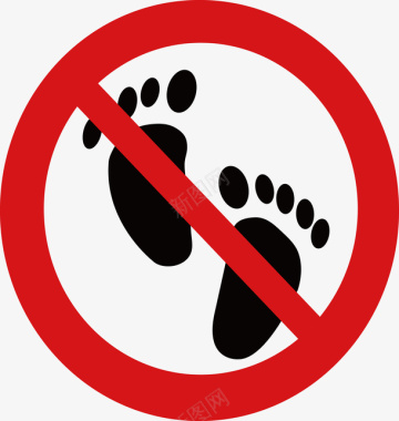 禁止堆放禁止踩踏草坪禁止踏入图标图标
