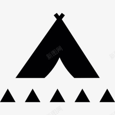 部落的帐篷小三角形图标图标