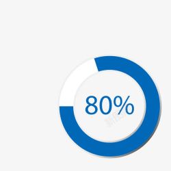 完成进度矢量图进度80高清图片