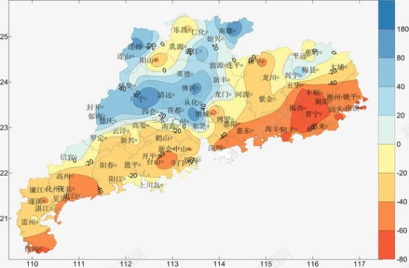 广东地图广东省气象局统计图图标图标