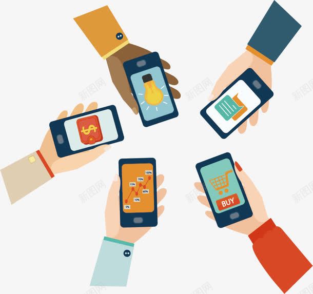 拿着手机的手png免抠素材_88icon https://88icon.com ppt 互联网 扁平 网购 装饰