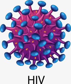 手绘HIV病毒素材