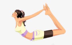 健美体操压腿拉伸做柔软运动的女人高清图片