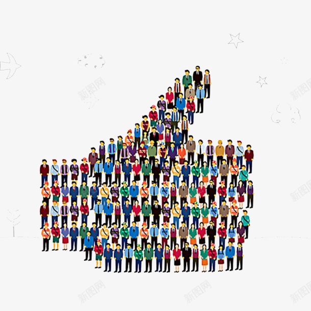 拼凑的手指了不起psd免抠素材_88icon https://88icon.com 了不起 加油 加油图 拼凑的 竖起大拇指 赞扬 赞美 领袖人物