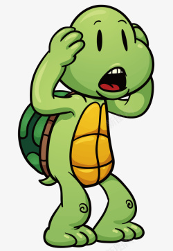 卡通小乌龟一只可爱的小乌龟矢量图高清图片