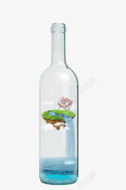 瓶中瓶中小岛高清图片