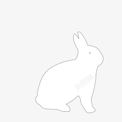 手绘可爱小兔兔素材