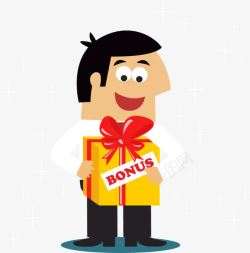 年终福利粉红奖金素材