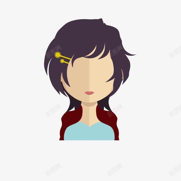 卡通扁平化科技女人人头png免抠素材_88icon https://88icon.com 卡通科技人头 女人 扁平化科技人头 时髦的头发 矢量科技人头 科技人头 科技人头png 程序员