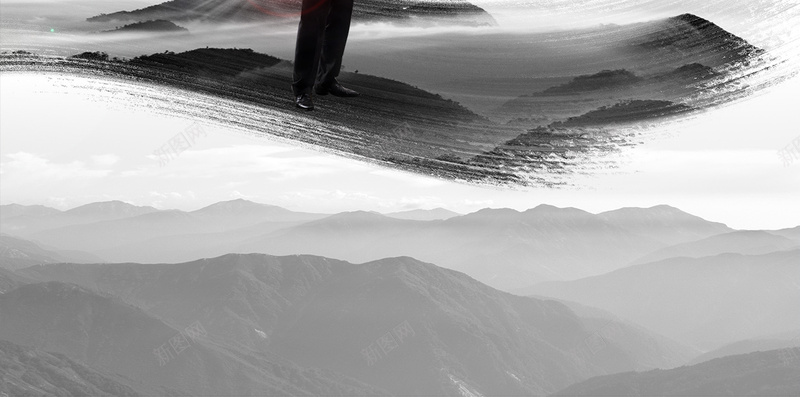 高瞻远瞩企业文化水墨风psd设计背景_88icon https://88icon.com H5背景 中国风 云海 企业文化 山峰 成功男士 水墨山 灰色 雄鹰 高瞻远瞩