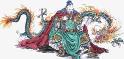 中国画赵公明素材