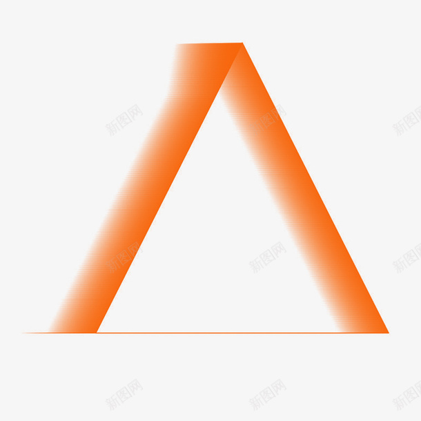 橙色正三角形png免抠素材_88icon https://88icon.com 一个三角形 三角型 三角形 几何图形 弯管 形状 拼块 橙色 正三角形