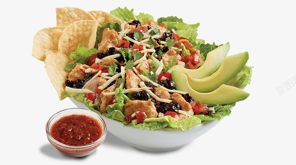墨西哥切碎沙拉配蘸汁png免抠素材_88icon https://88icon.com Salad 健康 健身 沙拉 纤体 美食 色拉 西餐 食物 食谱 鸡肉沙拉