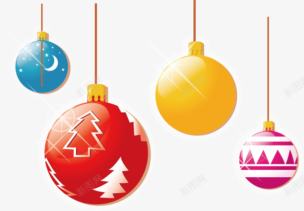 圣诞彩色挂灯矢量图ai免抠素材_88icon https://88icon.com 圣诞 圣诞节免费图库 圣诞节免费矢量图库 圣诞节矢量图 彩色 挂灯 矢量图