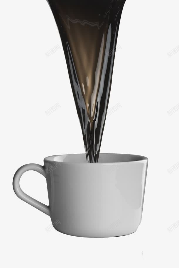 倒三角形状的咖啡入杯图png免抠素材_88icon https://88icon.com 三角形 到咖啡 动作 咖啡 杯子
