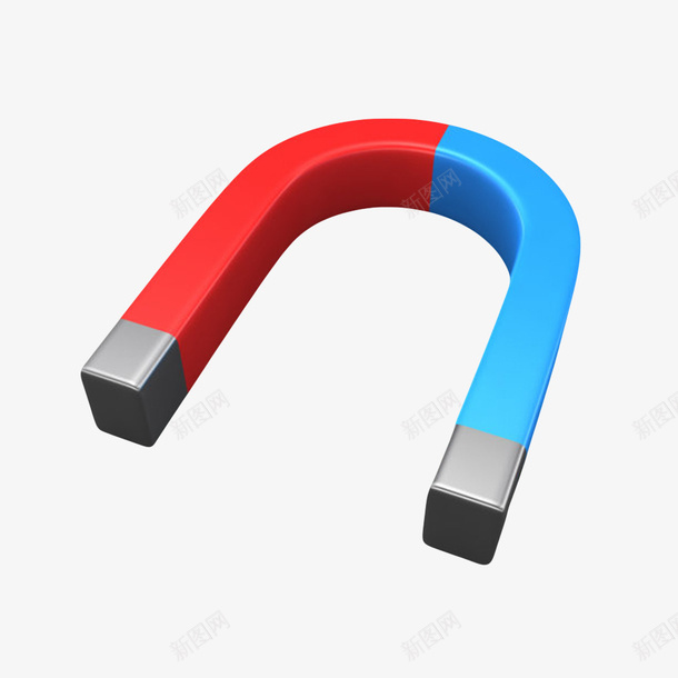 红蓝色天然磁石u型吸铁石实物png免抠素材_88icon https://88icon.com U型磁铁 u型吸铁石 发亮 发光 吸引 吸引力 吸铁石 排斥力 电磁学 磁力 磁场 磁性