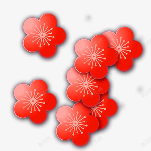 卡通手绘梅花花朵png免抠素材_88icon https://88icon.com 卡通 卡通手绘 手绘 新年 梅花 红梅 红色 花朵 装饰图案