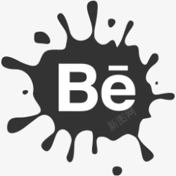 Behance社会媒体创造性的污点图标设置高清图片