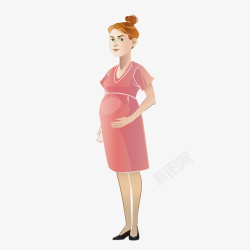 怀孕的女性人物素材