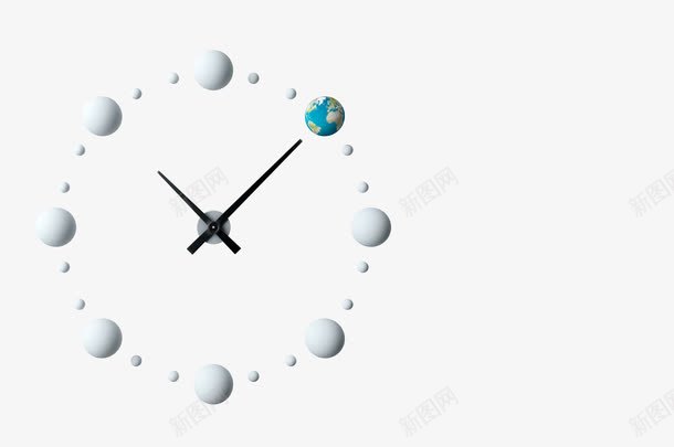 时间流逝png免抠素材_88icon https://88icon.com 创意时钟 地球 指针 时钟 时间流逝 钟表