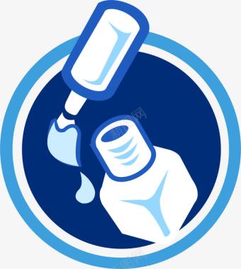 蓝色科技背景蓝色网页指甲油化妆品icon图标图标