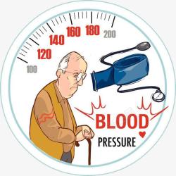 老人全自动量血压高血压的老人高清图片