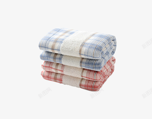 实物棉纱浴巾png免抠素材_88icon https://88icon.com 厚实 大块浴巾 柔软 格子浴巾 棉纱 棉纱浴巾 棉质 红色 蓝色