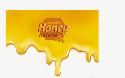 金黄色流淌的蜂蜜矢量图素材