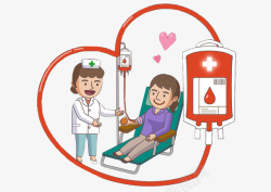 无偿献血卡通慈善爱心无偿献血卡通高清图片