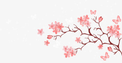 彩色樱花枝装饰浪漫的樱花矢量图高清图片