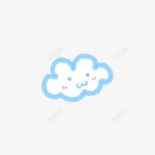 蓝色云彩png免抠素材_88icon https://88icon.com 云彩 云朵 卡通 可爱 平面 手绘 简笔画 蓝色