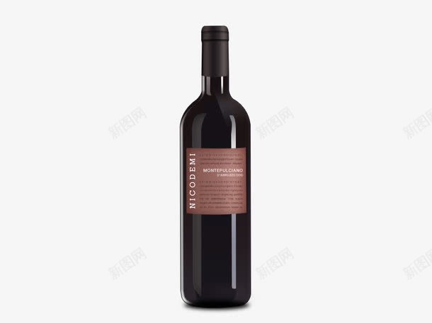 酒瓶PSDpng免抠素材_88icon https://88icon.com 玻璃 红酒 质感 酒瓶