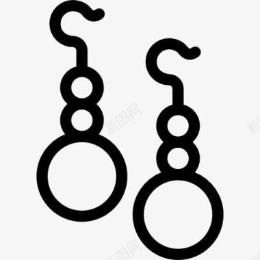 耳环两耳环图标图标