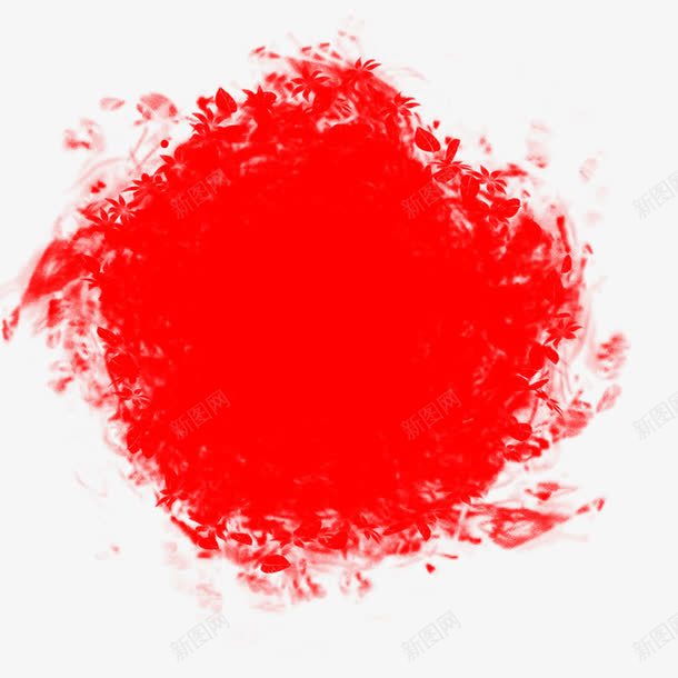 红色泼墨圆圈png免抠素材_88icon https://88icon.com 圆圈 圆环泼墨 泼墨 笔刷 红色