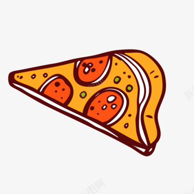 面包三角披萨餐饮行业西餐美食图标素图标