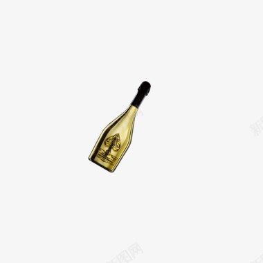金色条形酒瓶子图标图标