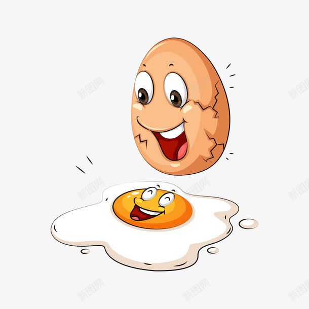 卡通鸡蛋与荷包蛋简笔画png免抠素材_88icon https://88icon.com 卡通 可爱 手绘 拟人化 早餐 煎炸 破裂 简笔画 荷包蛋 蛋壳 食物 鸡 鸡简笔 鸡蛋