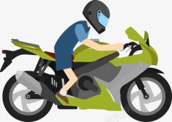 摩托车图扁平化骑摩托车的男人图高清图片